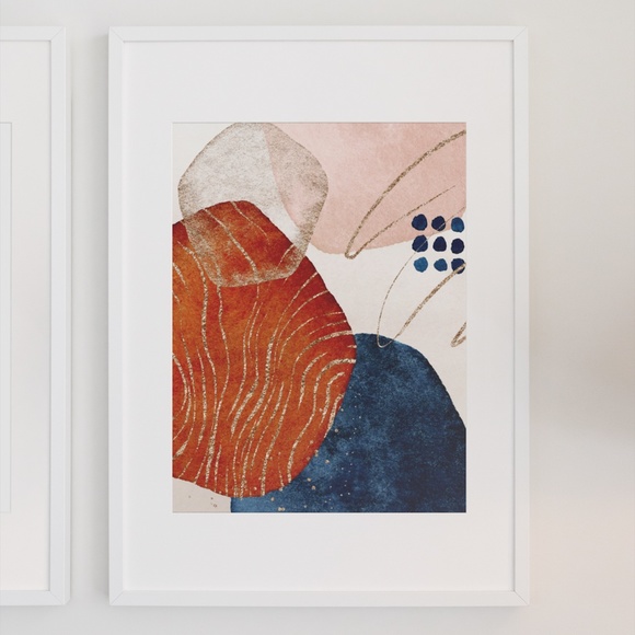 Modern Abstract Shape Wall Art Poster Print UNFRAMED. - Picture 3 of 11